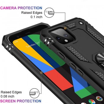 Sustiprintas dėklas 4in1 - juodas  (Google Pixel 4)